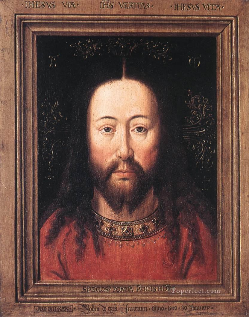 Portrait of Christ Renaissance Jan van Eyck Oil Paintings